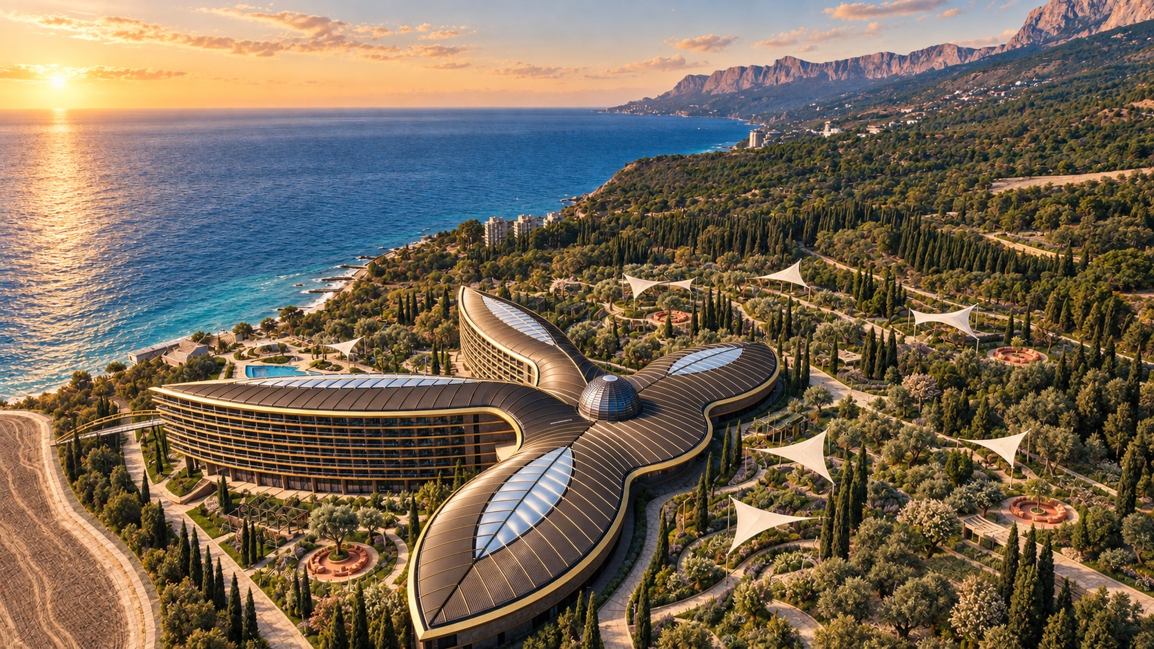 Рекламный концепт Mriya Resort & SPA в стилистике Крымской Ривьеры